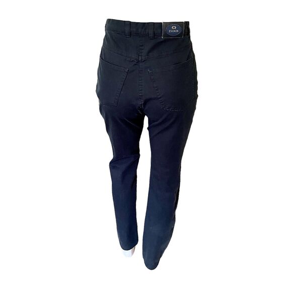 Escada 90s Highwaist Black Cotton Mom Jeans M - Picture 2 of 11